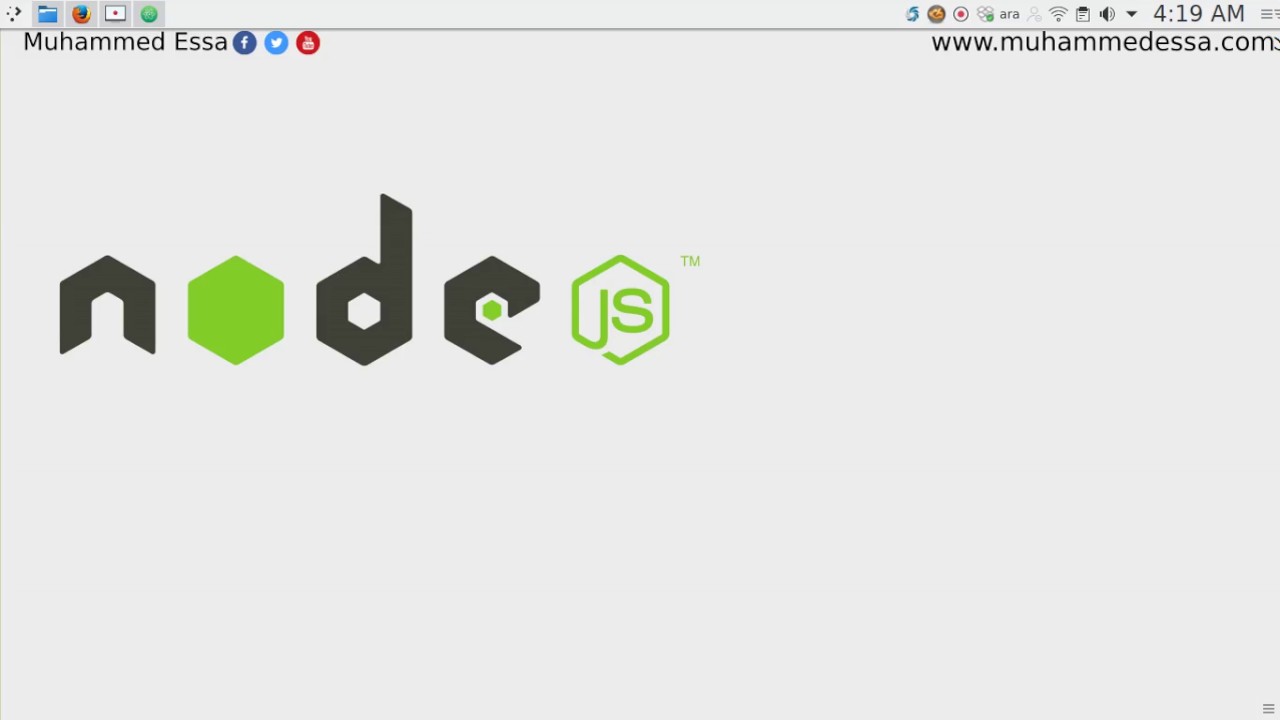 Node.js دورة بالعربي in arabic